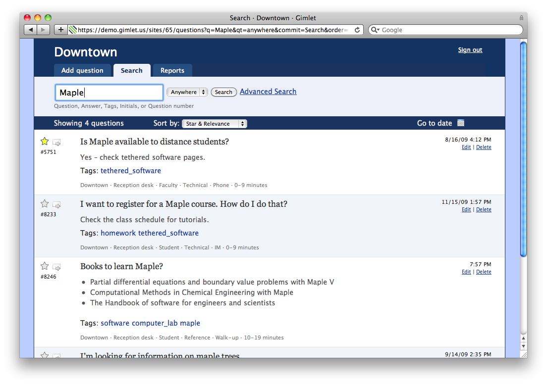 Search form